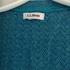 LL Bean Turquoise cardigan